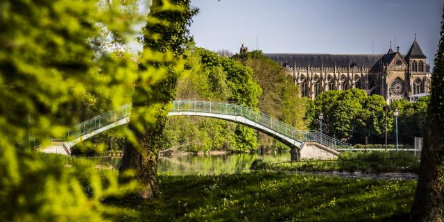 Passerelle Grand Jard Chalons Cathedrale Nature © Michel Bister