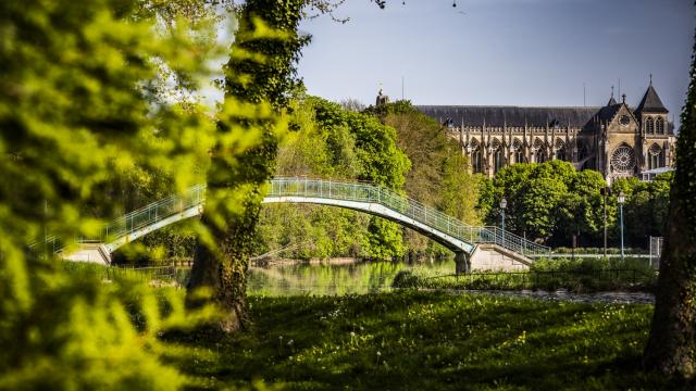 Passerelle Grand Jard Chalons Cathedrale Nature © Michel Bister