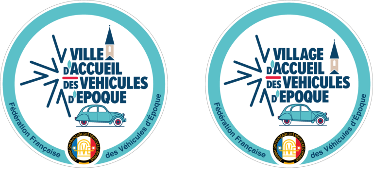 Logo label villes et villages d'accueil véhicules d'époque